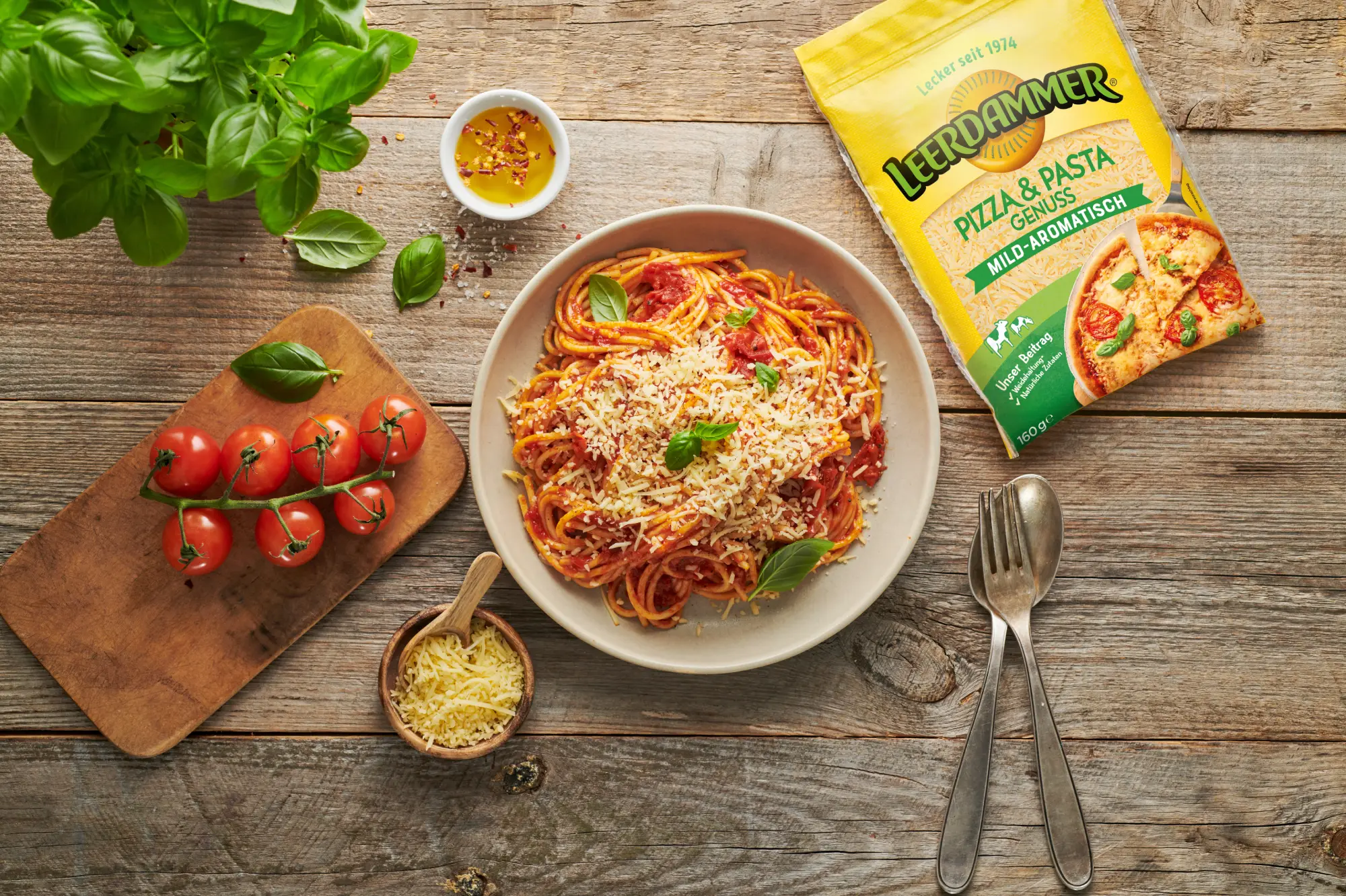 Leerdammer spaghetti-pomodoro